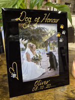Hand Painted Pet Wedding Day Dog Of Honour Paws Frame Portrait 2 sizes