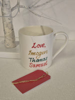 Hand Painted 1 Pint Fine Bone China Personalised  Mummy Or Daddy Mug