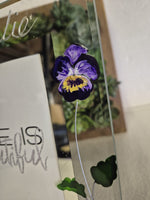 Flower Of The Month February Violet  Personalised/non personalised Landscape 2 sizes
