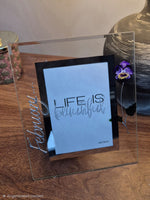 Flower Of Month February Violet Portrait Personalised/Non Personalised Photo Frames 2 sizes