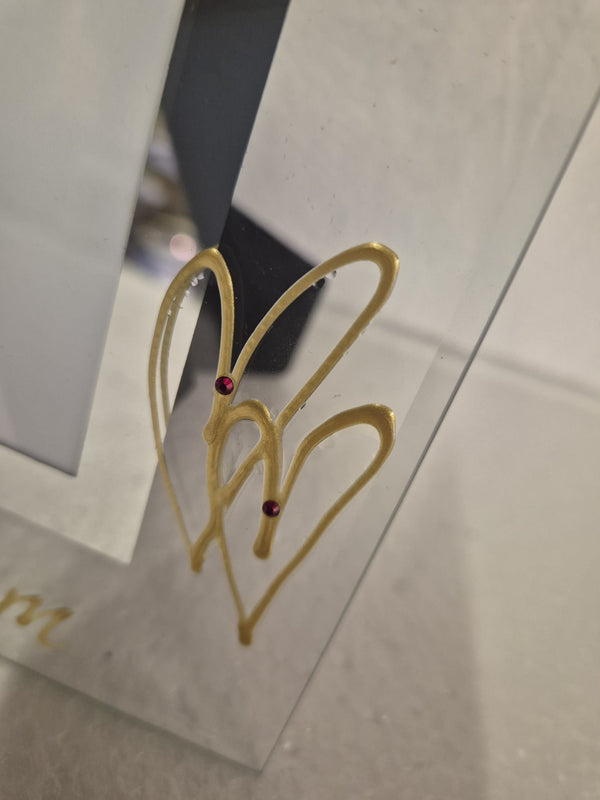 My Love Heart And Crystals Personalised/non personalised Landscape 2 sizes