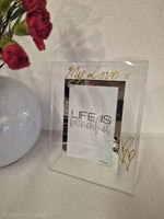 My Love Heart And Crystal Portrait Personalised/Non Personalised Photo Frames 2 sizes