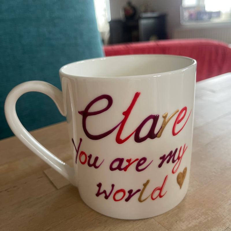 Personalised/non Personalised World Cup 1 Pint Fine Bone China Mug: