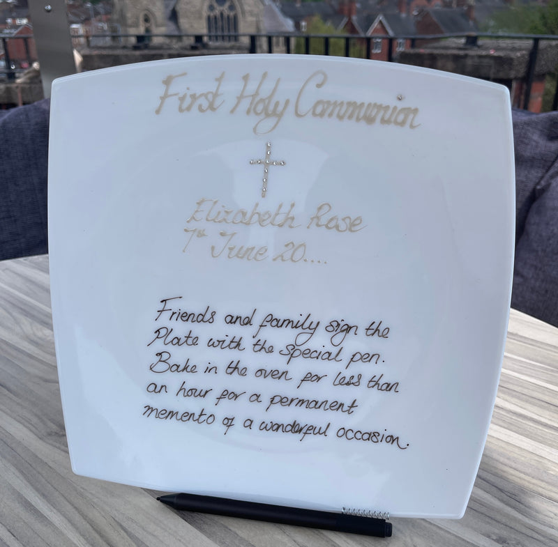 Holy Communion Gift Signature Plate: Square