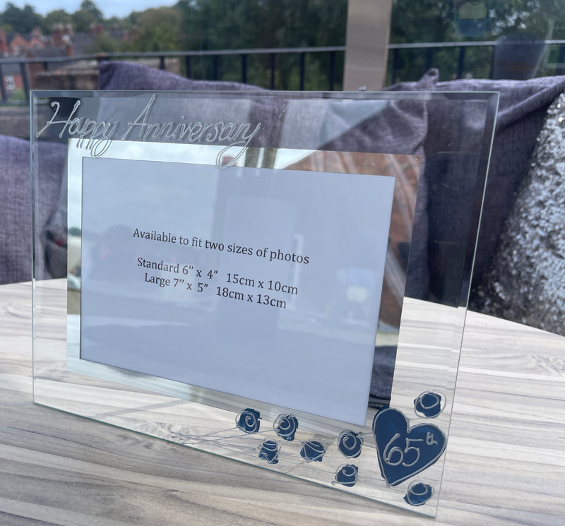 65th Wedding Anniversary Gift Photo: Frame Landscape (Flower)