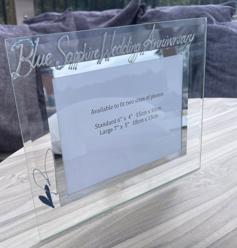 Blue Sapphire (65th) Wedding Anniversary Photo: Frame Landscape (Milestone)