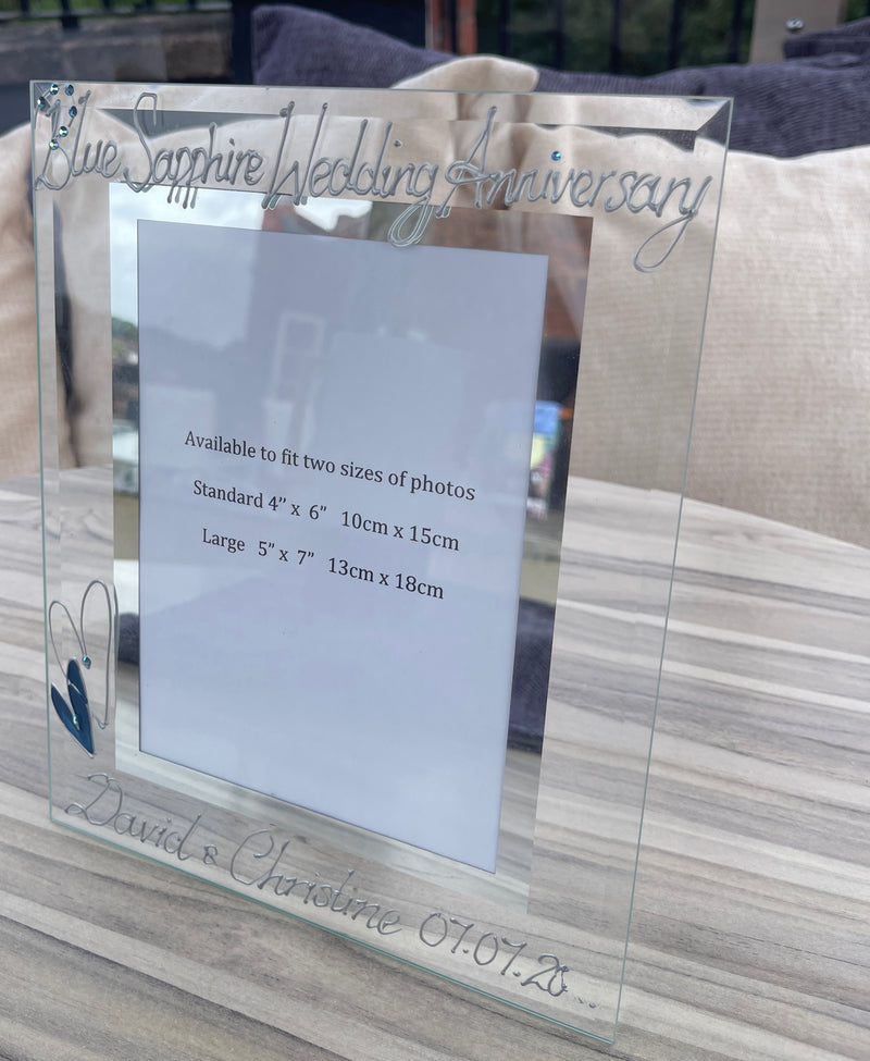 personalised 65th wedding anniversary photo frame 