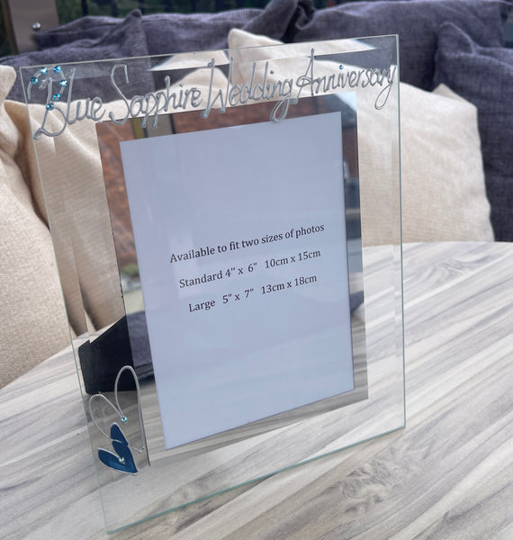 Blue Sapphire (65th) Wedding Anniversary Gift : Photo Frame Port (Milestone)