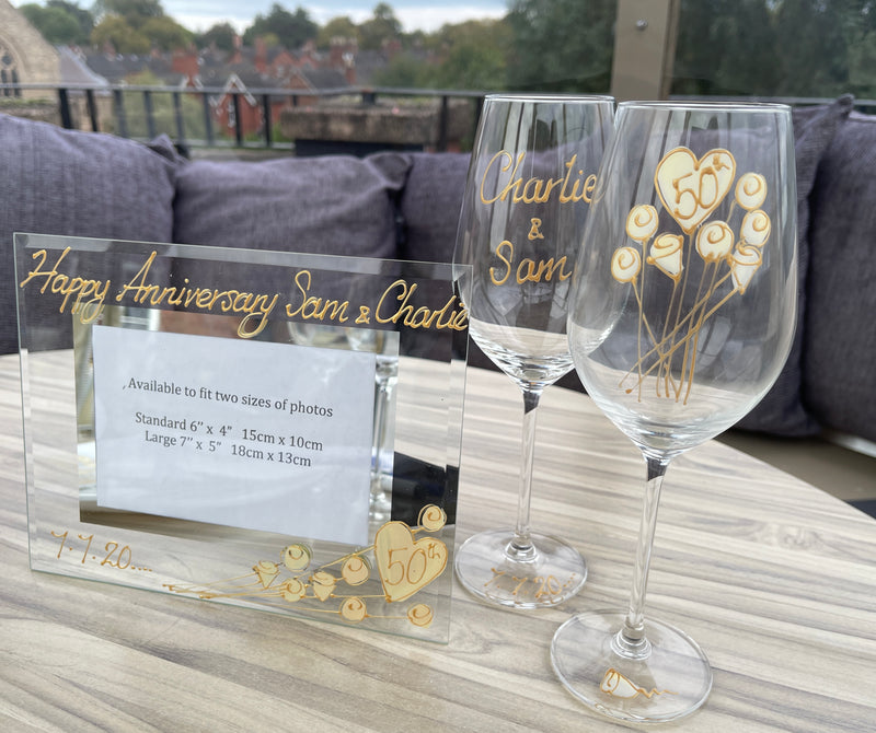 personalised 50th wedding anniversary gift set 