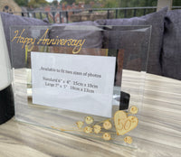 50th Wedding Anniversary Gift Picture Photo: Frame Landscape (Flower)