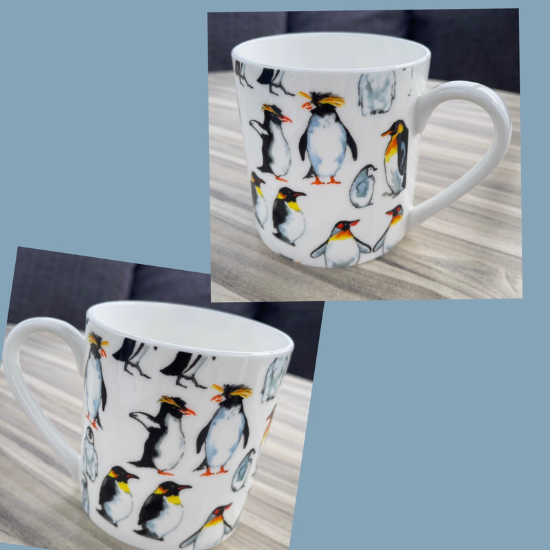 Bespoke Peguin/Puffin mug