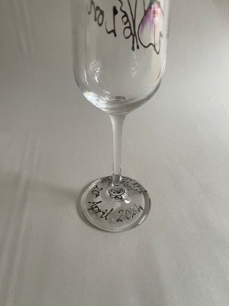 70th Birthday Gift Champagne Glass Lori