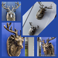 Supersize Highland Stag Door Knocker (Antique Brass)
