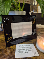 Hand Painted Music Design Gift Clear/Black Photo Frames: Landscape