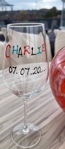 Frida Kahlo Luxury Wine Glass: with Crystals (Face)