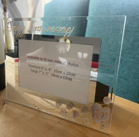 60th Wedding Anniversary Gift Photo: Frame Landscape (Flower)