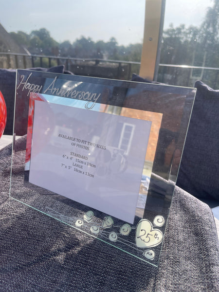 25th Wedding Anniversary Gift Photo: Frame Landscape (Flower)