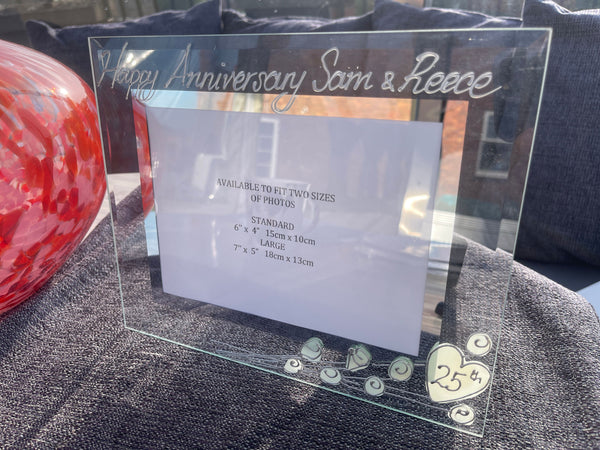 25th Wedding Anniversary Gift Photo: Frame Landscape (Flower)