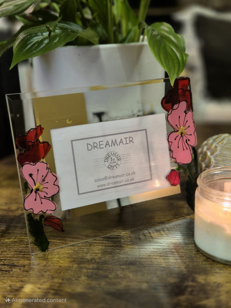 Hand Painted Poppy Gift Photo Frames: Landscape 2 Designs