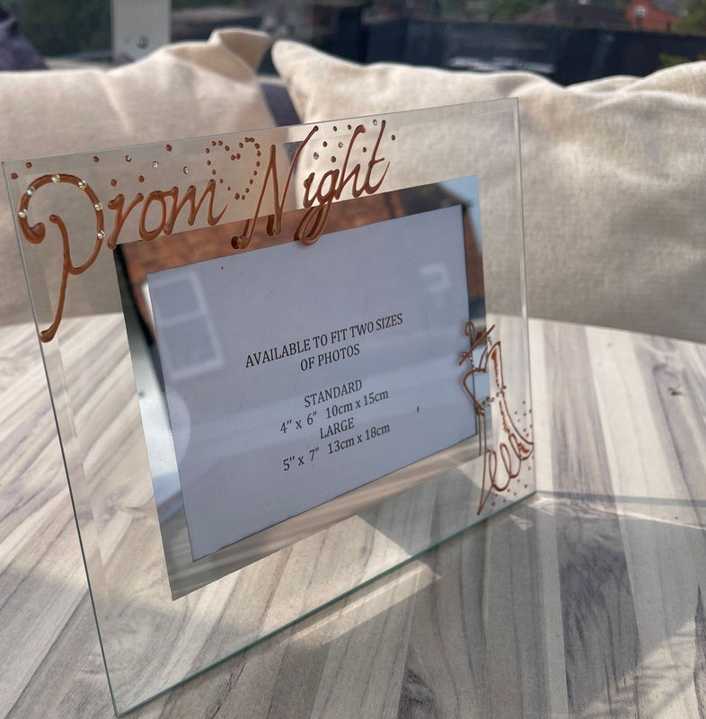 Prom Night Gift Photo Frame: Land Copper with Crystals