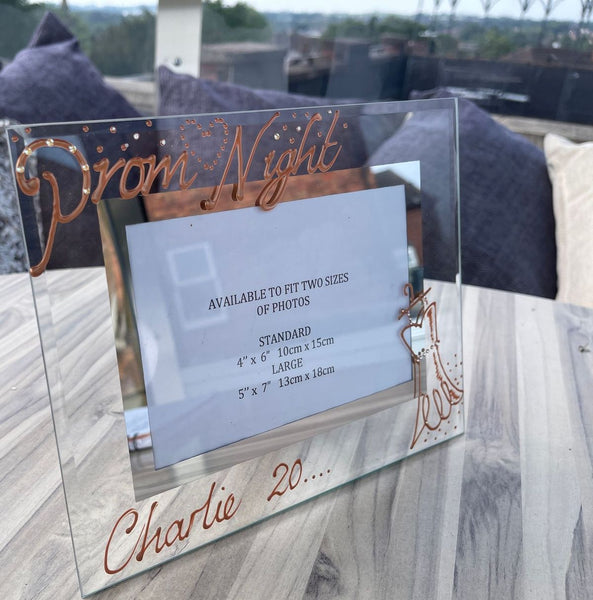 Prom Night Gift Photo Frame: Land Copper with Crystals
