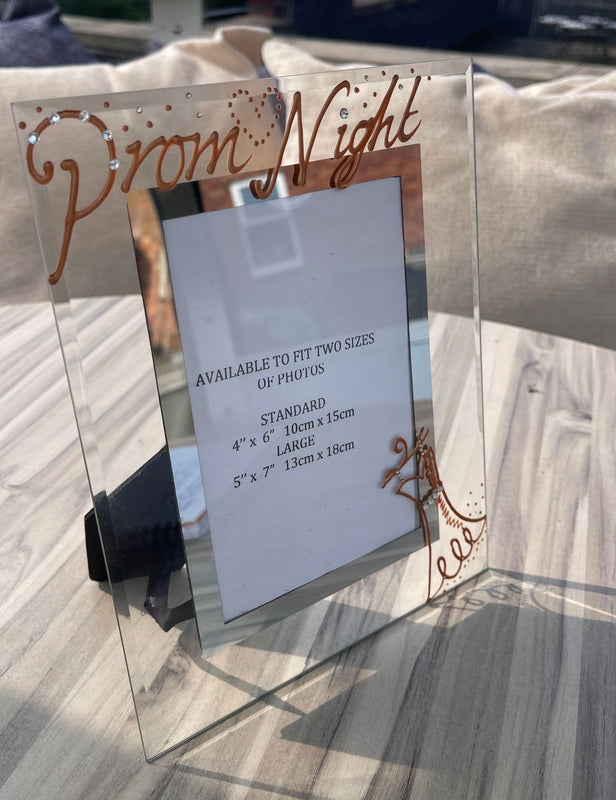 Frame Design Prom Prom Night Gift Photo Frame: Portrait Copper with crystals – dreamair.co.uk