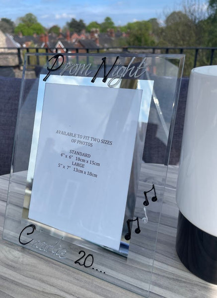 Prom Night Gift Photo Frame: Portrait Blk/Sil