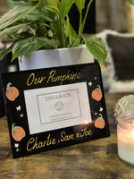 Pumpkins Landscape Black & Clear Frames 2 Sizes