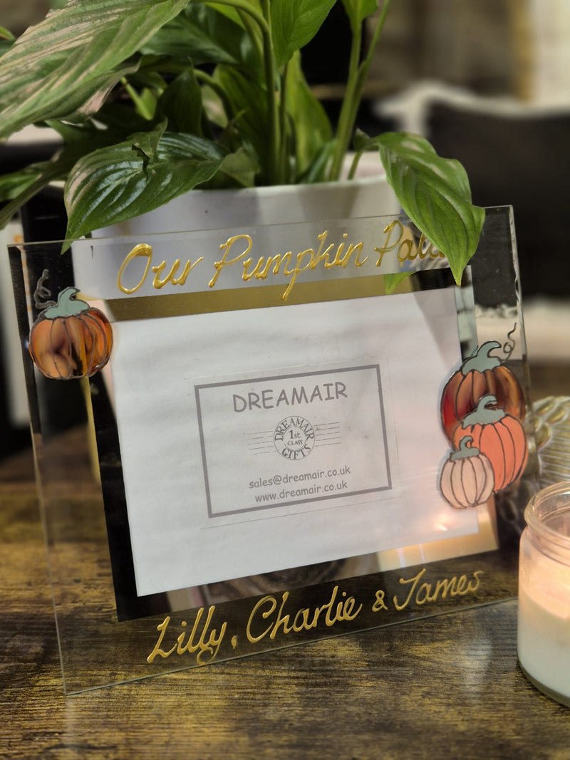 Personalised Our Pumpkin Clear Glass Frame 6"x4" or 7"x5"