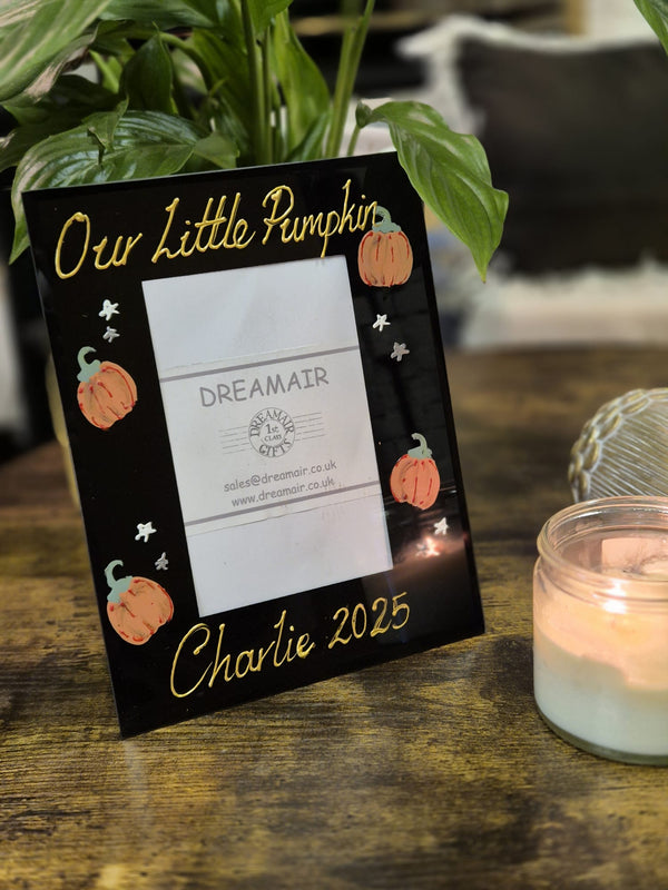 Pumpkin Portrait Black & Clear Frames 2 Sizes