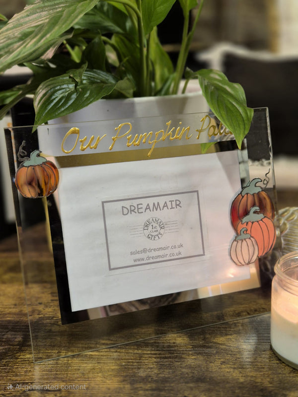 Pumpkins Landscape Black & Clear Frames 2 Sizes