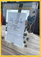 45th Wedding Anniversary Gift Photo: Frame Portrait (Flower)