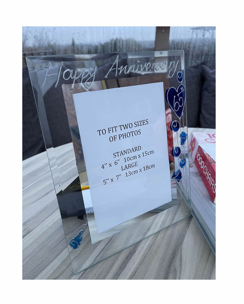 65th Wedding Anniversary Gift Photo: Frame Portrait (Flower)