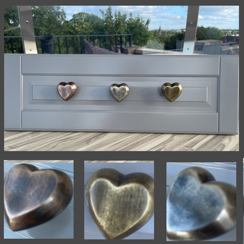 10 PACK OFFER Heart Cabinet/Drawer Knobs