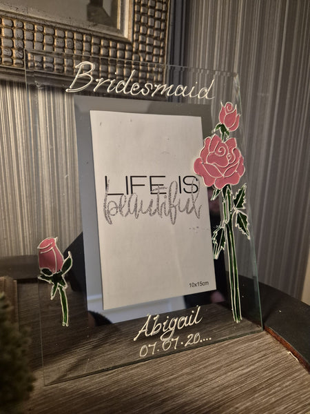 Bridesmaid Photo Frame: Portrait (Rose)