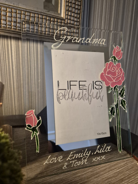 Grandma Photo Frame: Portrait (Rose)