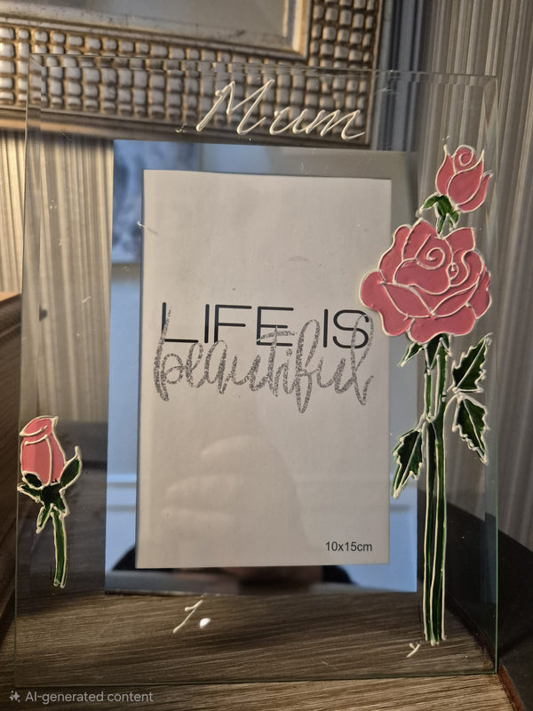 Mum Photo Frame: Portrait (Rose)