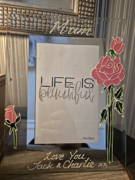 Mum Photo Frame: Portrait (Rose)