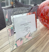 Goddaughter Design Gift Photo Frame: Landscape (Sweet pea)