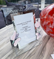 25th Birthday Gift Photo Frame: Portrait (Sweet Pea)