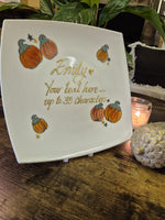 Pumpkins Hand Painted Sign And Seal Plate