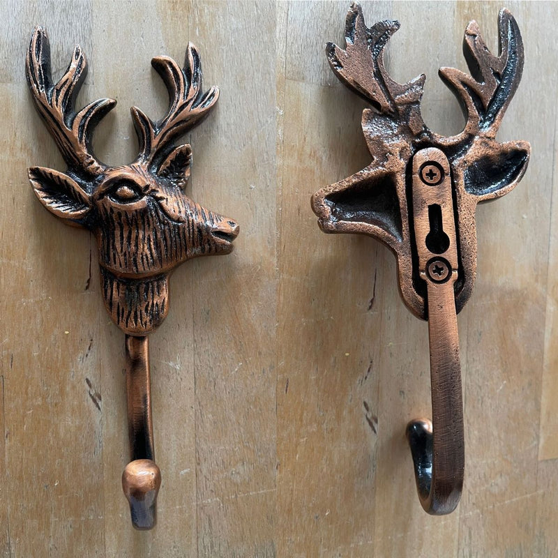 End Of Line Coat Hook - Stag Copper