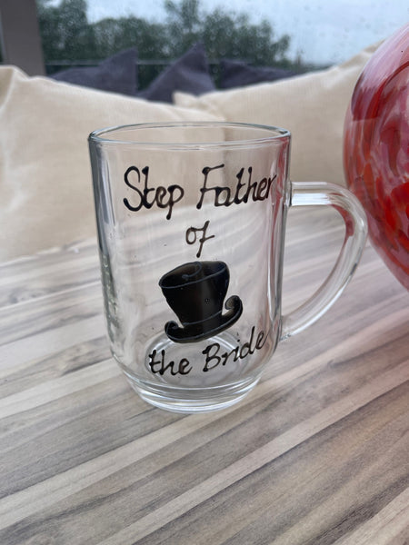 Step Father of the Bride: Gift Glass Tankard (Top Hat)