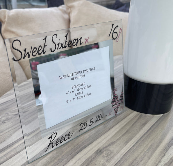 Sweet 16 - 16th Birthday Gift photo frame frame: Landscape