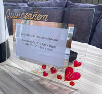 Quinceañera 15th Birthday Photo Frame: Landscape 2 Sizes