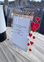 Quinceañera 15th Birthday Photo Frame: Portrait