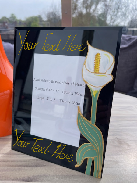 Personalised Arum Lily In Memory Gift Photo Frame Portrait