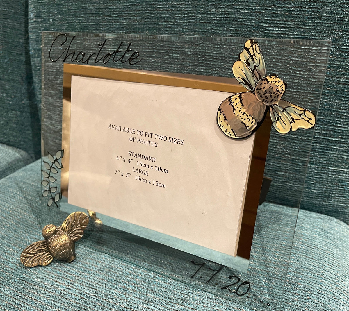 Personalised Bee Photo Frame Landscape