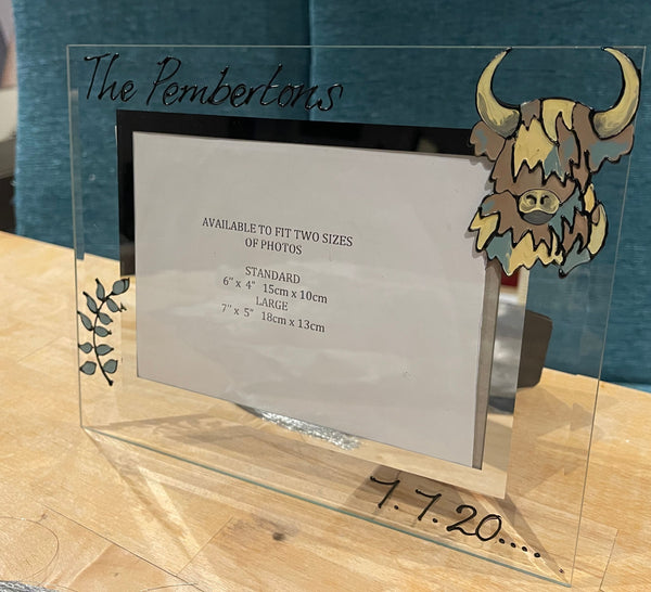 Highland Cow Photo Frame Landscape