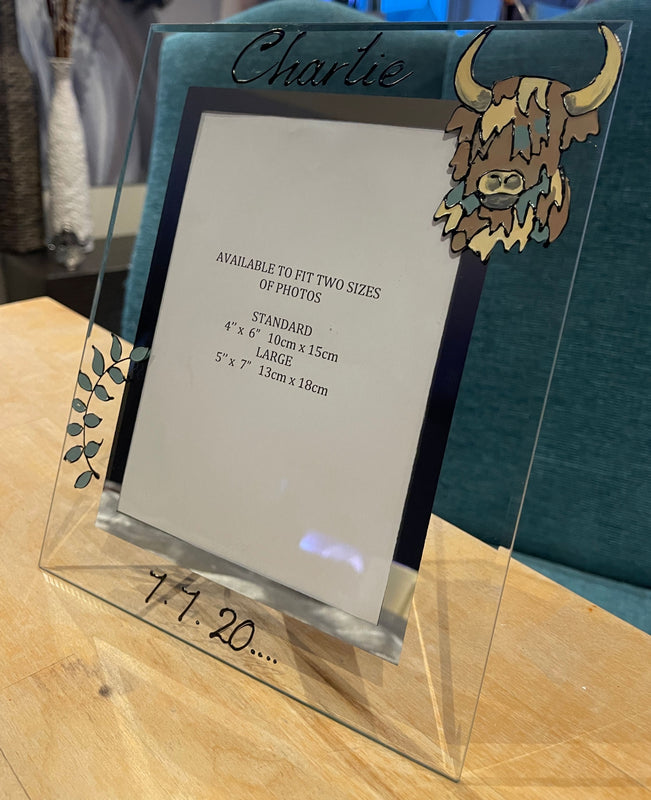 Highland Cow Photo Frame Portrait